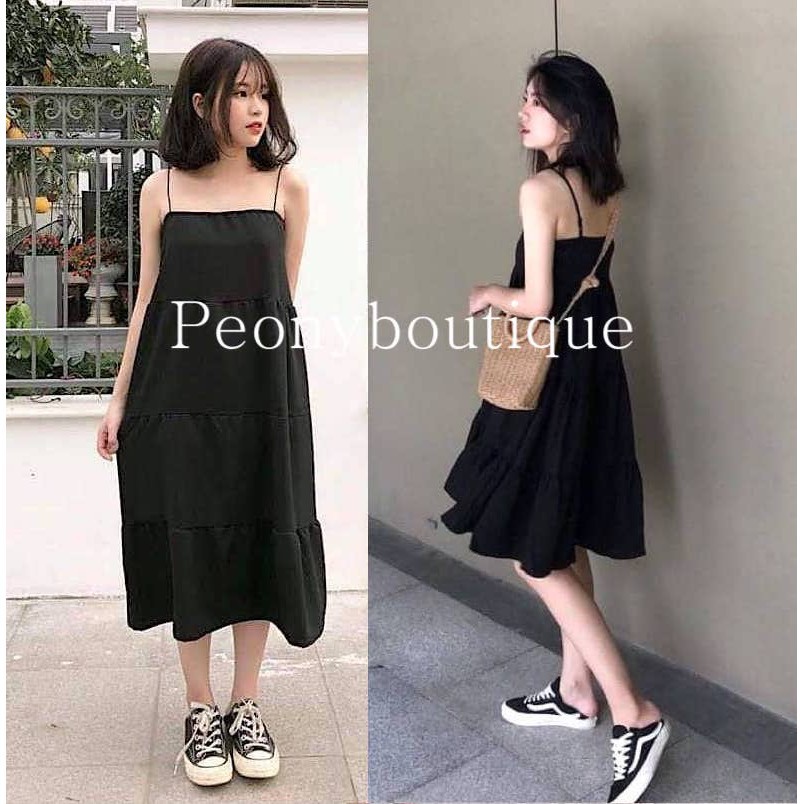 VÁY MAXI SUÔNG 2 DÂY SIÊU HOTTT