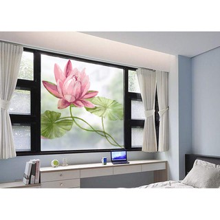 Decal Dán Kính Cao Cấp - Hoa Sen Lớn ( 60x58cm )-DK7179
