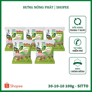 Combo 5 gói phân bón hòa tan 30-10-10 100g - sitto