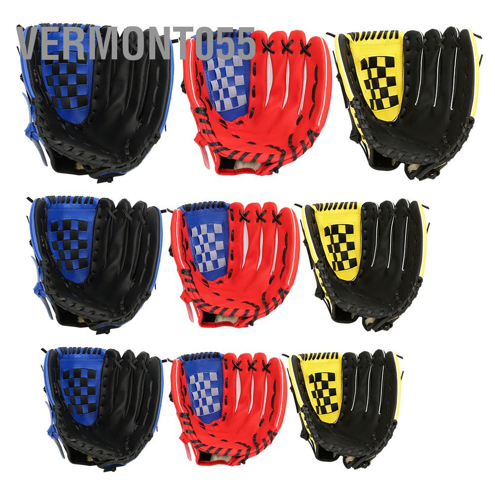 Vermont055 PU Leather Baseball Glove Practicing Training Competition Gloves for Teenager Children