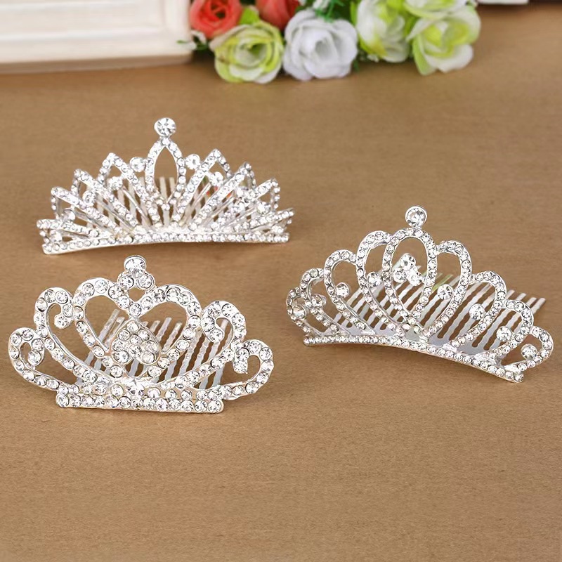 Vương Miện Cho Bé, vương miện cài tóc, đính đá lấp lánh siêu đáng yêu cho bé gái