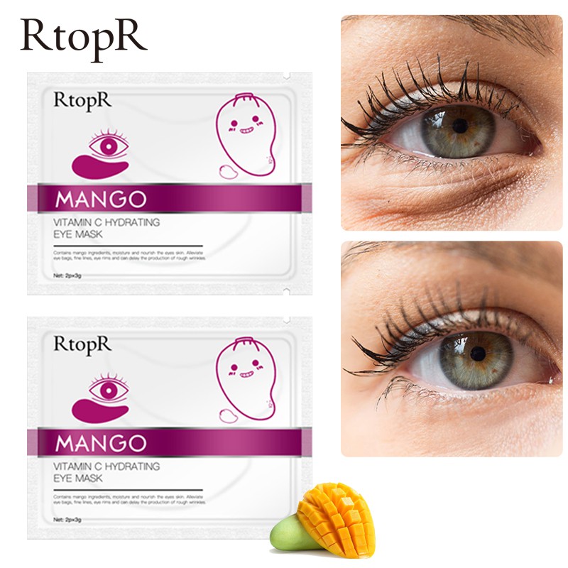 Bộ 2 Miếng Mặt Nạ Mắt Chiết Xuất Vitamin c RtopR Mango 3g