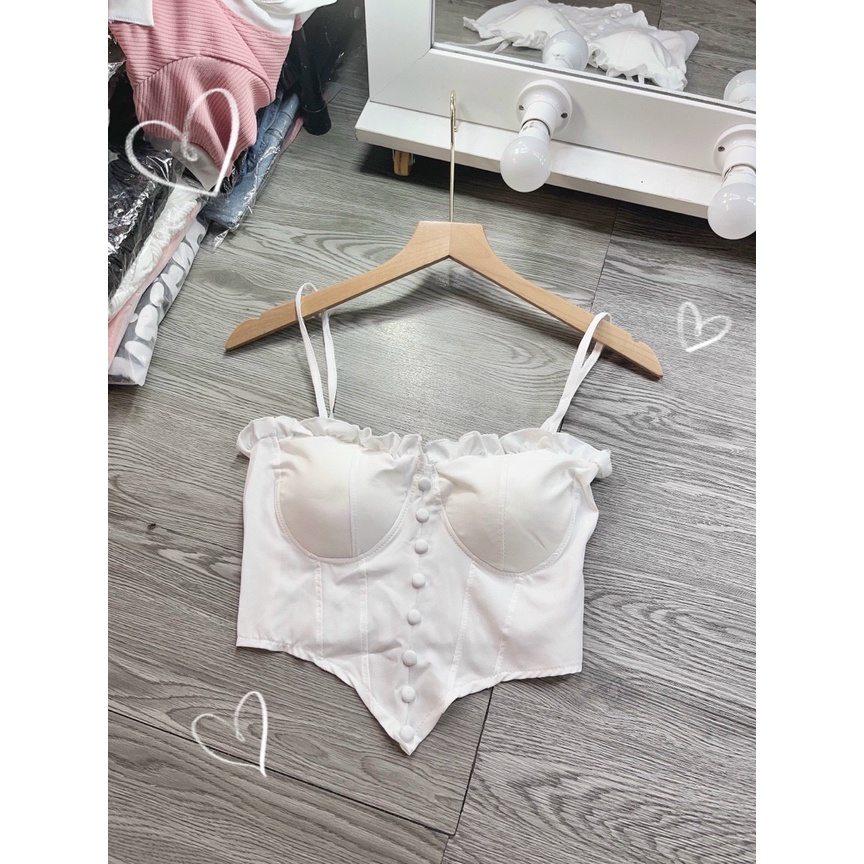 ÁO MOD NGỰC PHỐI NÚT BỌC VẢI KATE DÀY SIZE DƯỚI 55KG MẶC NHÀ DẠO PHỐ BAR TRẺ TRUNG TEEN GIRL NĂNG ĐỘNG XINH TƯƠI RẺ ĐẸP
