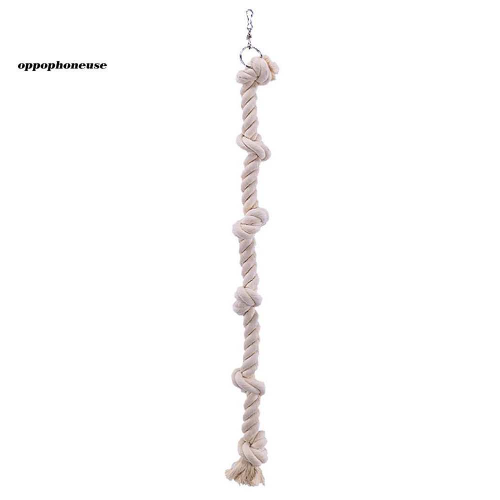 Đồ Chơi Dây Thừng Cotton Thắt Nút Treo Lồng Chim Vẹt