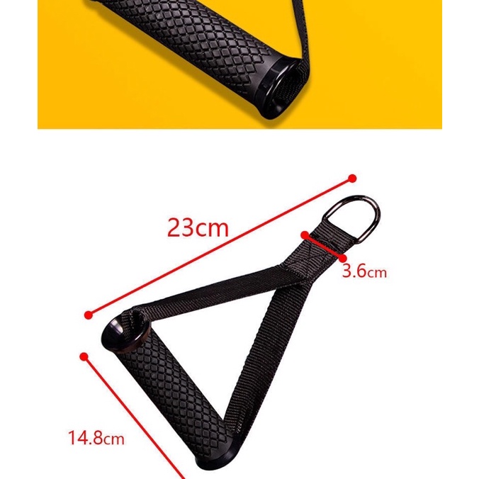 Đôi tay nắm tập gym, tay cầm kéo xô ngực, tay nắm chữ D, tay nắm kéo vai đôi hẹp, tay cầm móc tập gym tại nhà