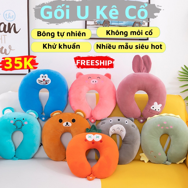 Gối Chữ U Kê Cổ, Gối Kê Cổ Chống Đau Mỏi Vai Gáy Văn Phòng, Đi Máy Bay, Du Lịch Nhiều Màu LEON OFFICIAL