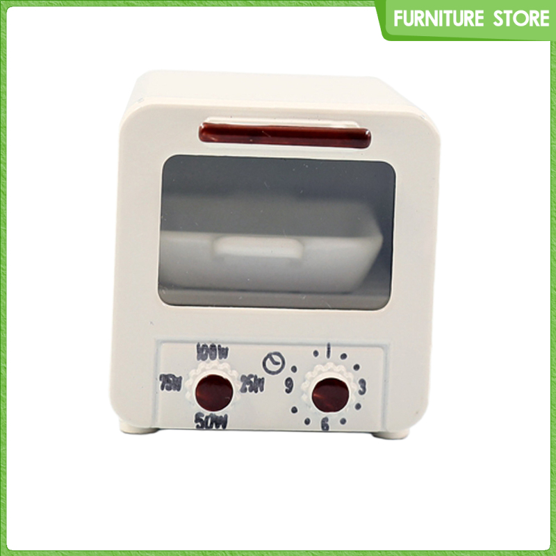 1:12 Scale Miniature Kitchen Cooking Microwave Oven Alloy 1/8 1/6 Dollhouse Baking Accessories