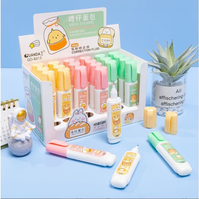 Bút xoá nước, bút xoá cute 15ml nhiều mẫu dễ thương Molangshop