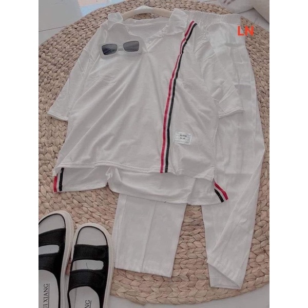Sét áo polo viền +quần kaki LN12