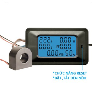 Thiết bị đo công suất 100A, công tơ điện tử,đồng hồ đo điện ,CÓ CHỨC NĂNG RESET