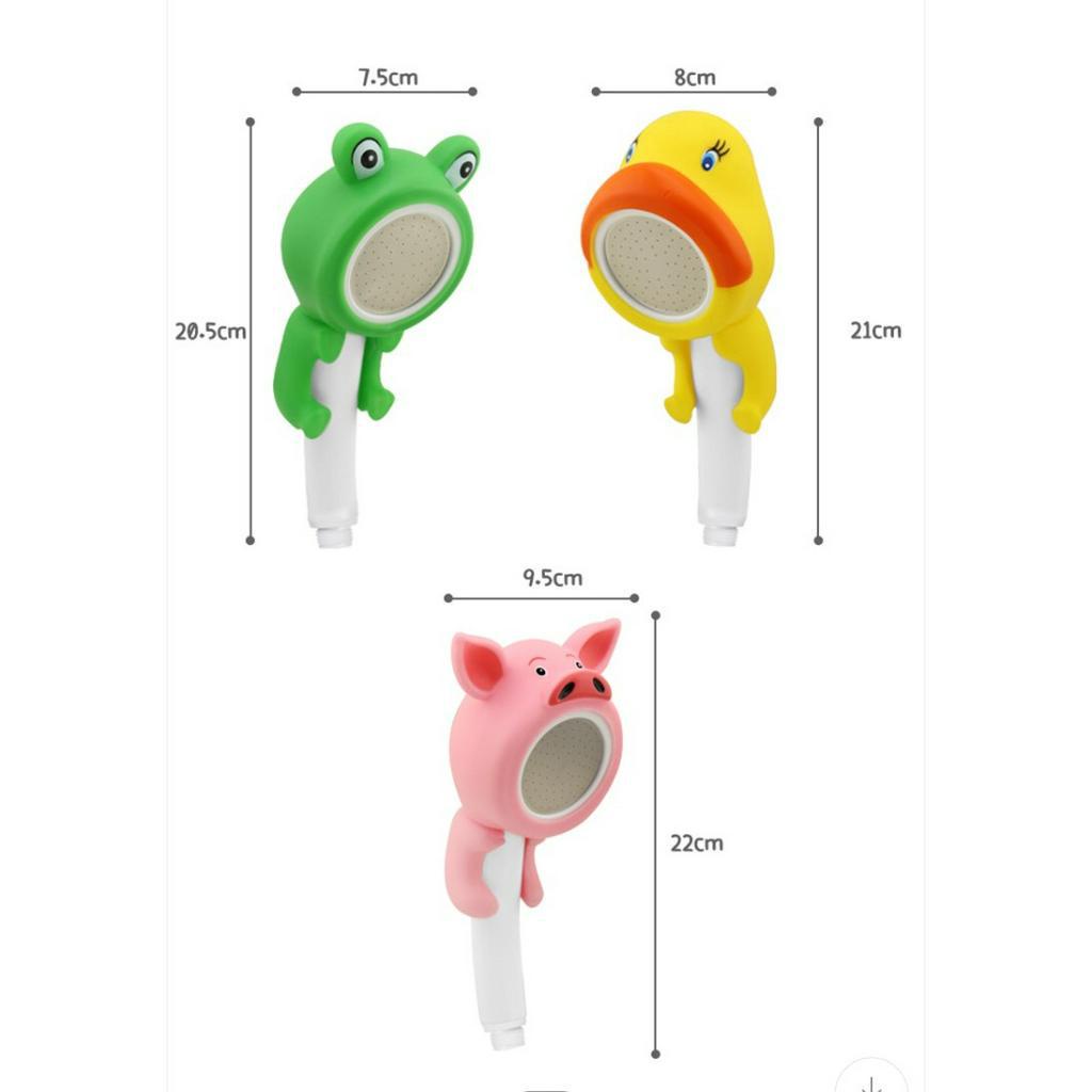 Tay sen tắm, vòi hoa sen cầm tay chất liệu nhựa thiết kế hình động vật cute cho bé - Giao ngẫu nhiên TS055