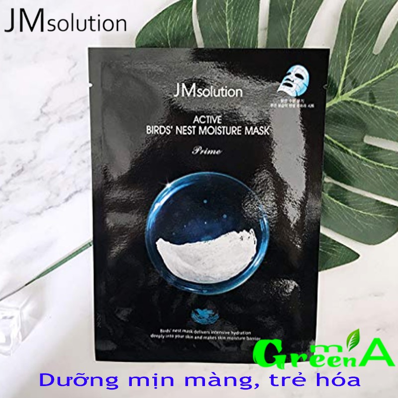 Mặt Nạ JMSOLUTION Tổ Yến [MIẾNG LẺ] Cấp Ẩm Dưỡng Da Tươi Trẻ JM Solution Active Bird's Nest Moisture Mask Prime 30ml