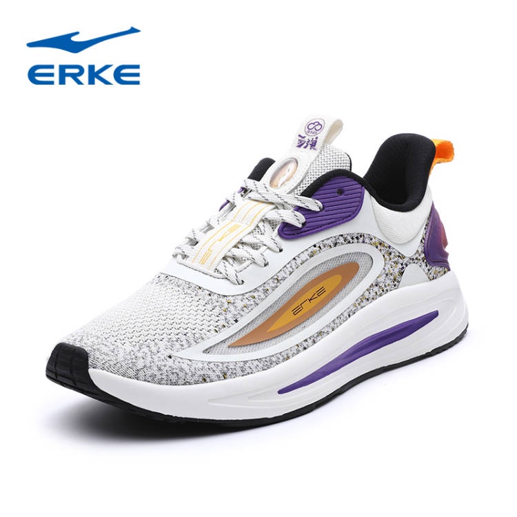 Giày chạy bộ nam ERKE Pro cushioning running công nghệ a-flex giảm shock siêu nhẹ thoáng khí để chạy bộ tập gym dã ngoại