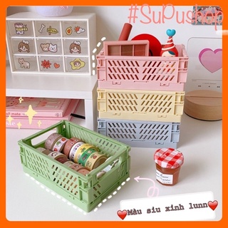 🍑🍑RỔ ĐỰNG ĐỒ SẴN TIỆN DECOR QUÁ XINH YÊU CÓ THỂ GẤP GỌN🍑🍑