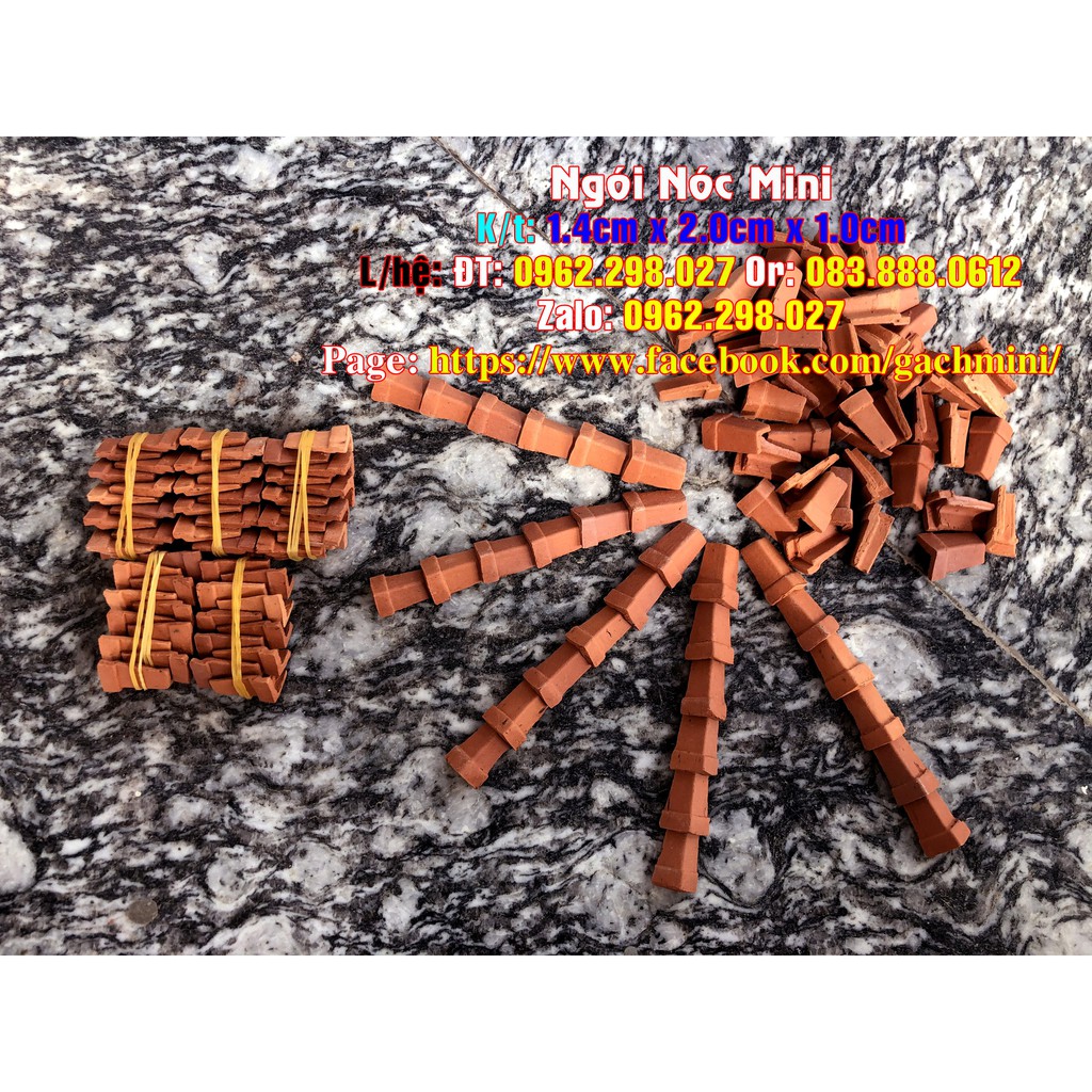 Gạch Mini, Ngói nóc Mini , xây nhà mini, mô hình tiểu cảnh, trang trí sân vườn