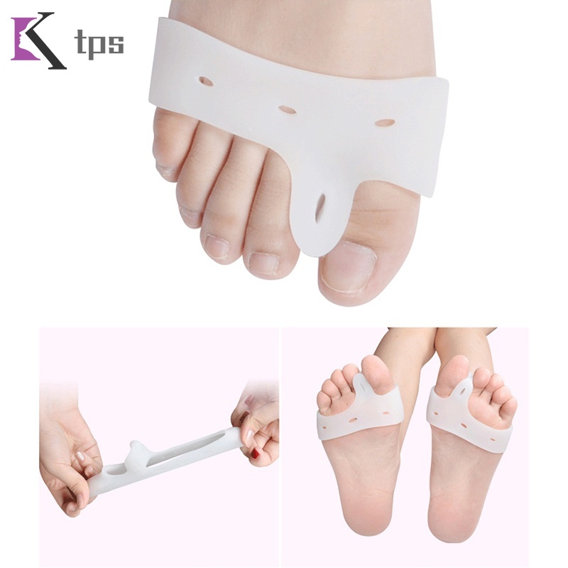 Set 2 miếng silicone tách ngón chân cái giảm đau TPS