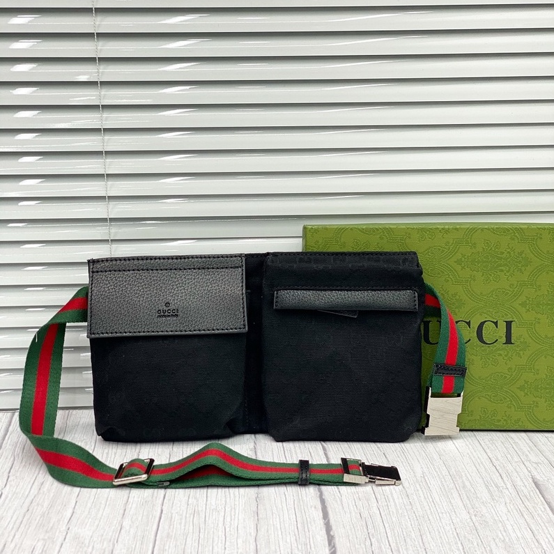 Túi đeo chéo, túi đeo bụng GCC vân monogram phối 2 túi LA fullbox