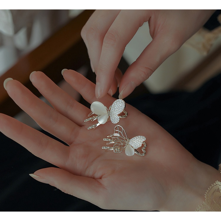 Kẹp Tóc Mái Ngang Hình Bướm / Mèo Mini Ngọt Ngào Cho Nữ