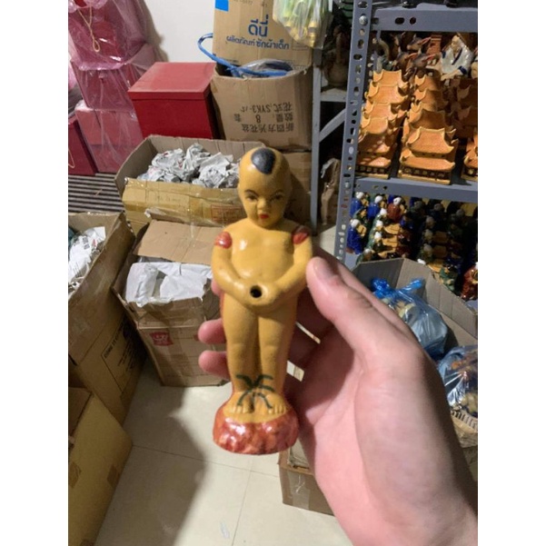 Chú tiểu đứng tè trang trí hồ cá tiểu cảnh ,hòn non bộ