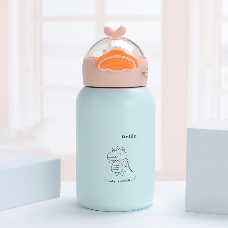 Bình đựng nước con vịt cho bé cute dễ thương dễ dàng mang đi để balo tiện lợi, bình uống nước sữa dành cho bé mẫu giáo