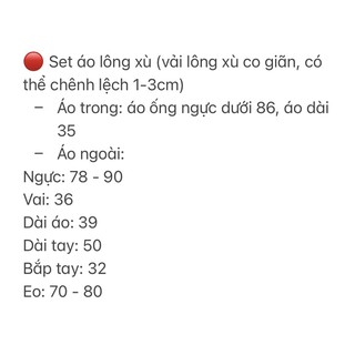 JANET STUDIO • Set áo lông xù kem