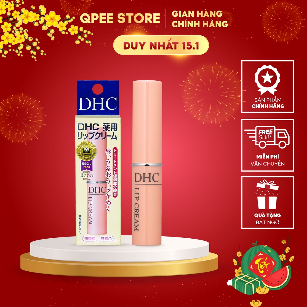 Son dưỡng môi DHC Lip Cream 1,5g (Bản Mới) - QPEESTORE