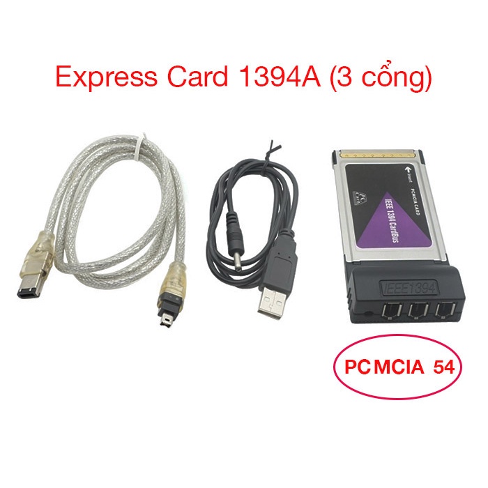Express card 54mm 3 cổng 1394A cho Laptop