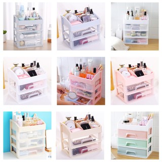 Tủ kệ có ngăn kéo đựng đồ trang điểm trang sức để bàn ngăn trong suốt