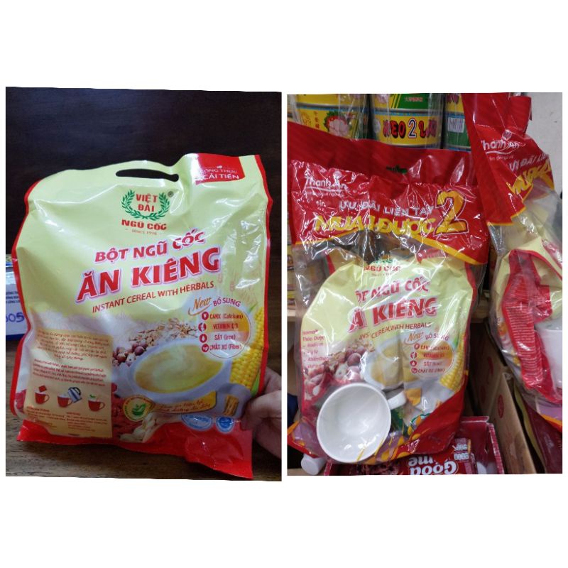 Bột ngũ cốc ăn kiêng Việt Đài bịch 600g (15 gói