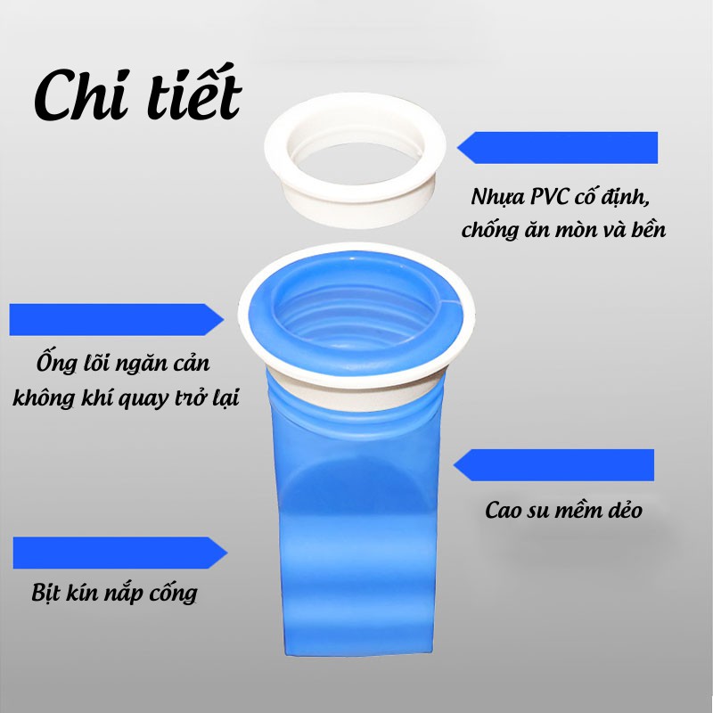 Nắp Đậy Cống, Nắp Bịt Ống Cống Nhà Tắm, Nhà Vệ Sinh Ngăn Mùi Hôi Ống Thoát Nước PAPAA.HOME