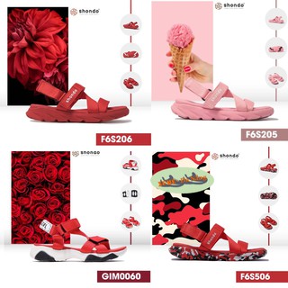 Sandal Nam nữ Chính hãng - Sandan Shondo Combo Đỏ -Bảo hành 12 tháng - Giày dép quai hậu ngang
