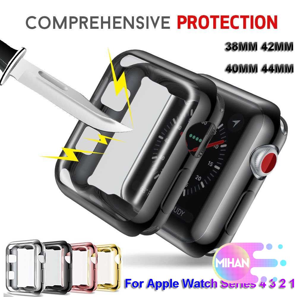 Vỏ Tpu Trong Suốt Bảo Vệ Màn Hình Cho Đồng Hồ Thông Minh Iwatch Apple Watch 5 4 3 2 1