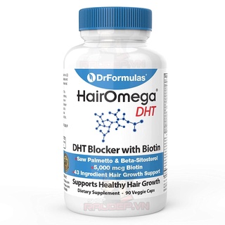 Hairomega dht blocker - giảm nhờn da đầu - mọc tóc ngăn rụng tóc