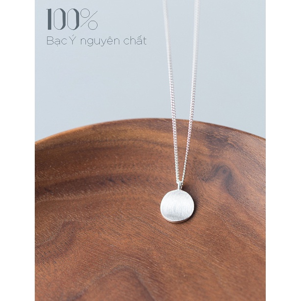 Dây chuyền bạc EVERMORE, vòng cổ 2 mặt trơn bạc ý 925, phong cách minimalism, thanh lịch - D016