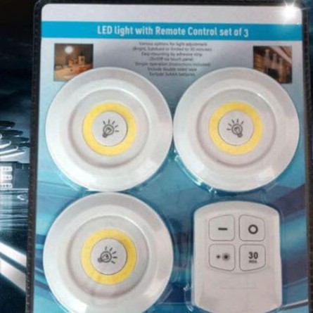 Sét 3 đèn led dán tường  + điều khiển