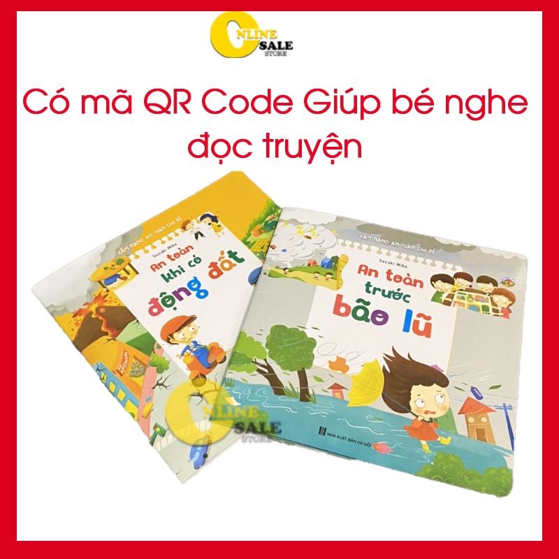 [Mới] Bộ 6 quyển kỹ năng an toàn cho bé qua 6 chủ đề tình huống thực tế.Kích thước 20x20cm. Kỹ năng sống cho bé