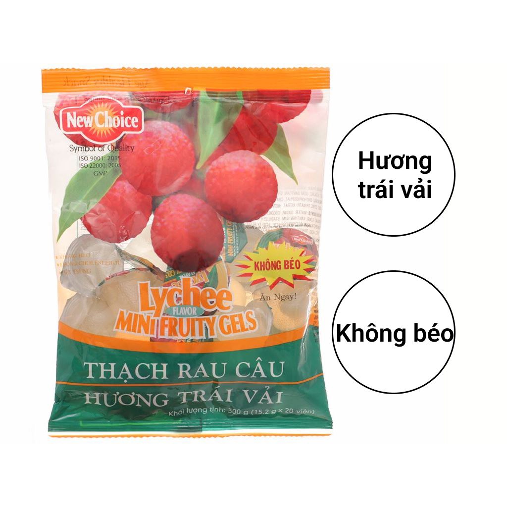 Thạch rau câu hương trái vải New Choice gói 300g
