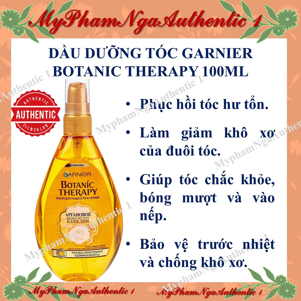 Dầu dưỡng tóc Garnier Argan Botanic