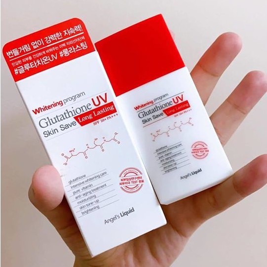 Kem Chống Nắng Angel’s Liquid Whitening Program Glutathione UV Skin Save Long Lasting SPF50+ PA+++ (50ml)