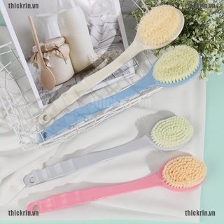 <Hot~new>Exfoliating Scrub Bath Brush Back Body Bath Sponge Scrubber Brushes With Handle