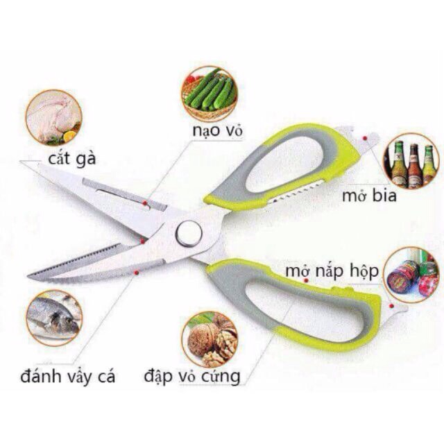 KÉO NHÀ BẾP ĐA NĂNG 10 IN 1 SIÊU TIỆN DỤNG