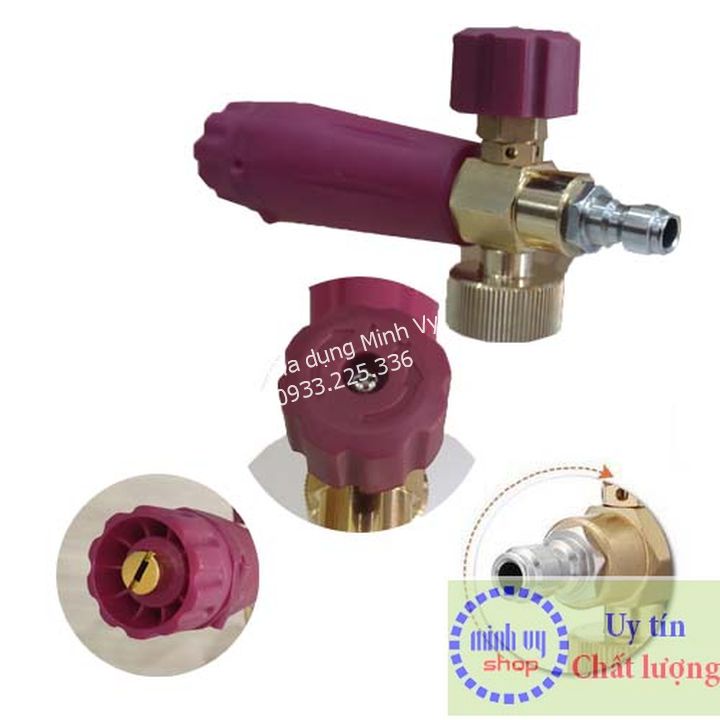 [tặng khớp nối] Bình tạo bọt tuyết gắn súng phun rửa xe 1L - bình dày - mỏ ngắn - BT1LV3