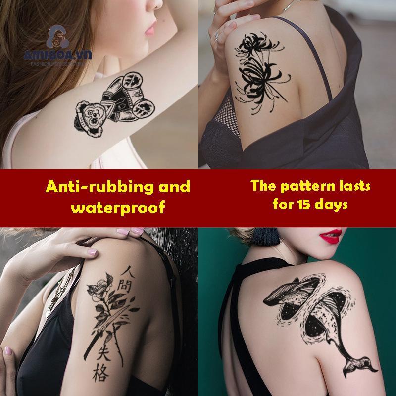 Hình Xăm Dán Bán Vĩnh Viễn Chống Nước Chống Thấm Mồ Hôi