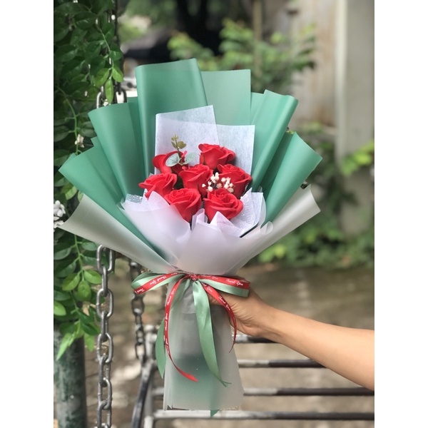 Bó hoa sáp 7 bông 4 lớp NT30721