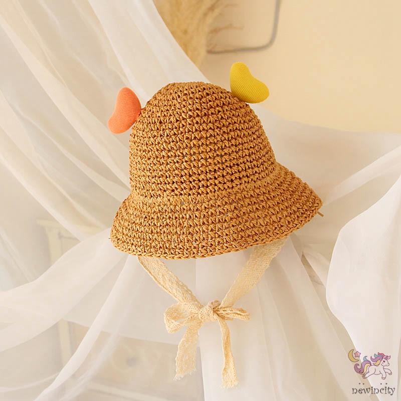 Mũ cói đi biển thoáng khí thời trang Hàn Quốc cho bé