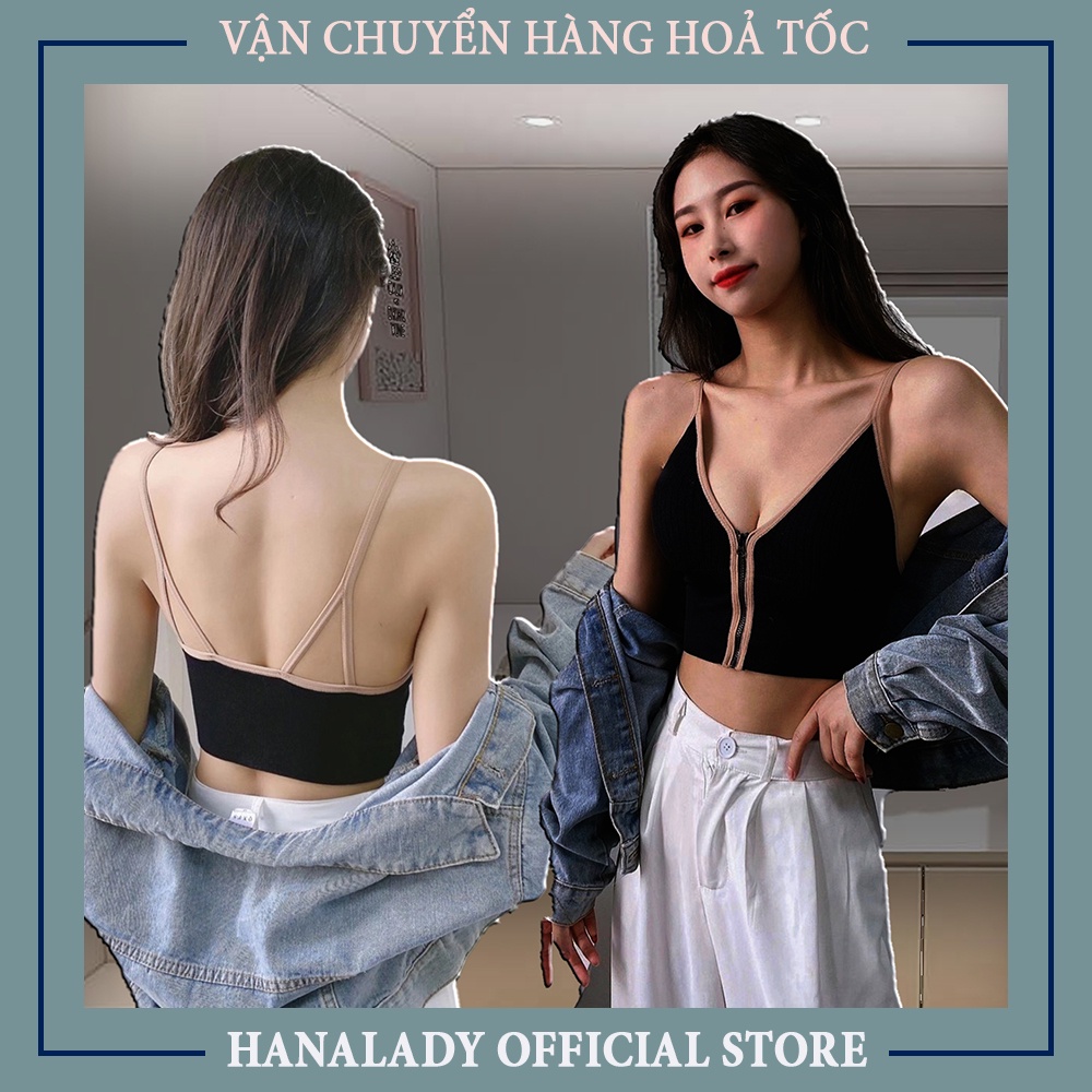 Bra ren hai dây, có dây kéo xẻ ngực, có thể tháo rời đệm ngực. Mã SP : BL032