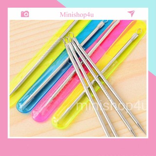 Cây nặn mụn thép không gỉ 2 đầu chuyên nặn mụn trứng cá, đầu đen