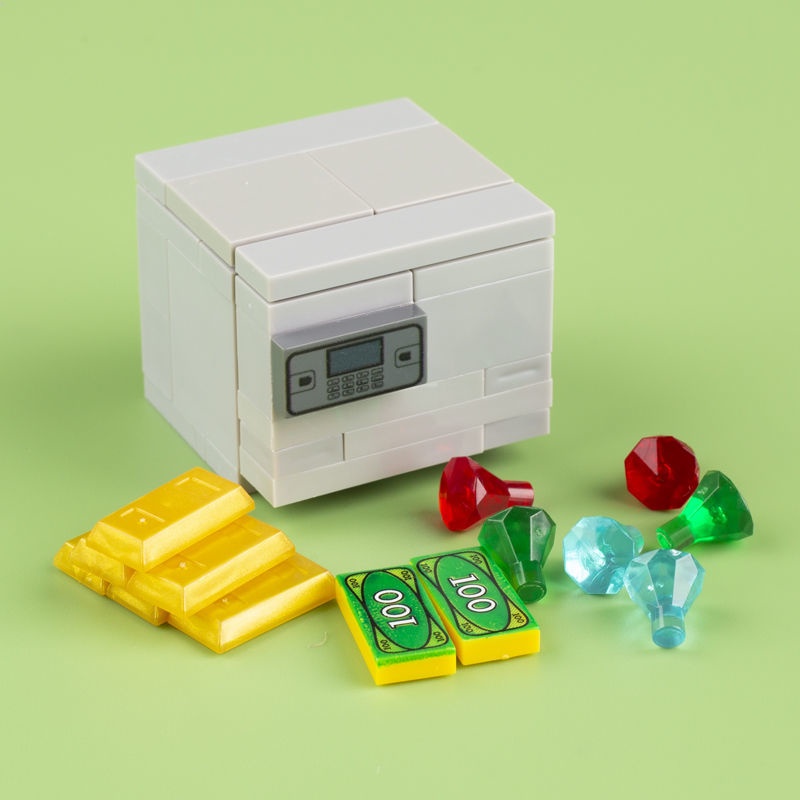 Bộ Đồ Chơi Lắp Ráp Lego An Toàn Hình Hộp Kho Báu Kim Cương Màu Vàng / Bạc Độc Đáo