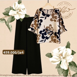 set bộ lụa trung niên sang trọng