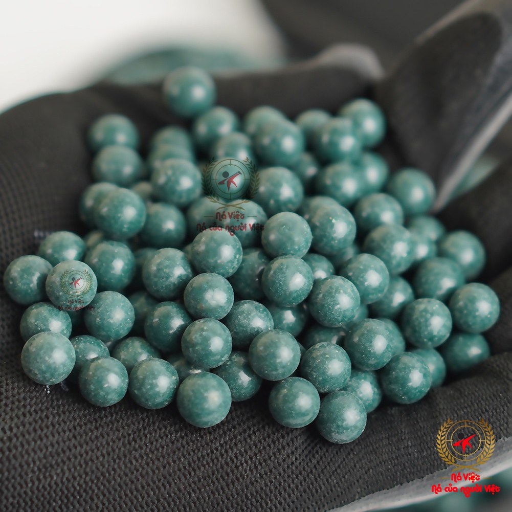 Bi đất sét bắn ná cao su màu xanh ngọc ngẫu nhiên 8-9mm mã 1kg hoặc 0.5kg cho anh em